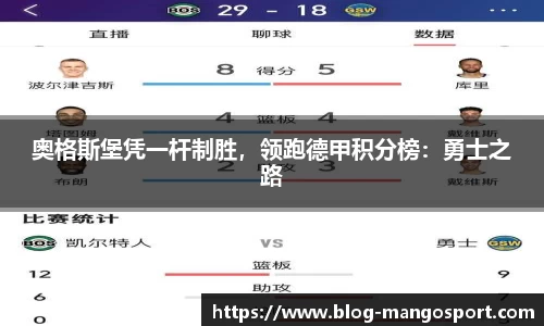奥格斯堡凭一杆制胜，领跑德甲积分榜：勇士之路